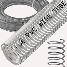 Wire PVC Tube Reinforced Pipe Highly Flexible Clear Fuel Oil Air - All Sizes