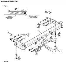 Swan Neck Tow Bar For JEEP