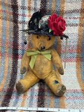 Vintage Antique Teddy Bear Straw-Filled 4 way Jointed : Steam punk Cedric