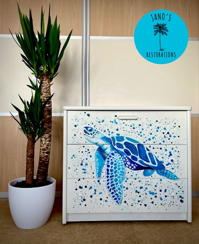Hand painted turtle - painted,