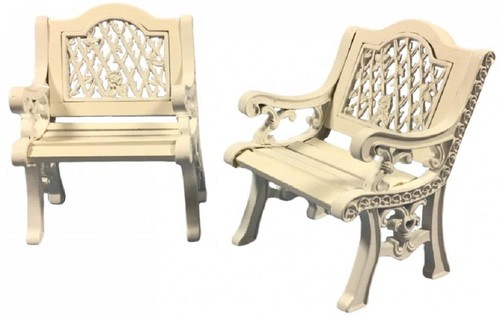 Dolls house white cast iron - cast,