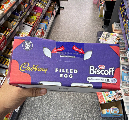 Cadbury biscoff filled egg - biscoff,