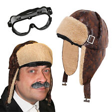 FAUX LEATHER FLYING HAT &