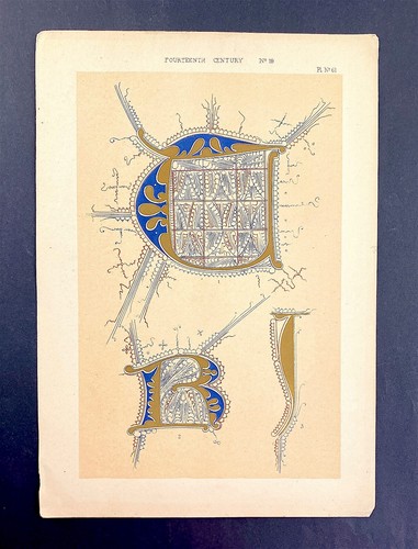 Alphabet letters 14th century - alphabet,