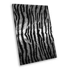 A413 Tiger Skin Coat Black White Animal Portrait Canvas Picture Print Wall Art