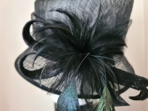 Debut black feather bow - feather,