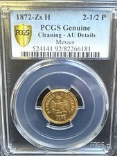 1872 Zs H 2-1/2 Gold Pesos