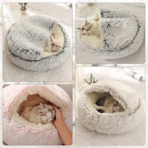 Dog cat bed - hooded, pet