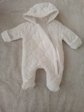 White Quilted Zip Fasten