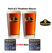 Theakston Glass Pint Glass (2pcs) Theaksto'n Glass Theakstons Theakstons Glass