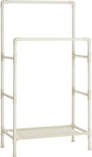 SONGMICS Clothes Rack, Metal Stand with 2 Hanging Rails and Storage Shelf, Max.