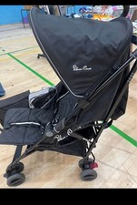 Silver Cross Zest  Stroller Black with Rain Cover, Foot Muff and Nappy Bag
