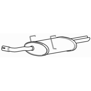 Quality rear exhaust silencer - rear,