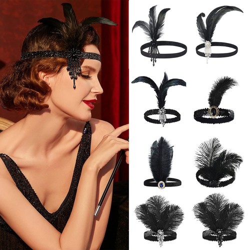 1920s gatsby feather - gatsby, headband