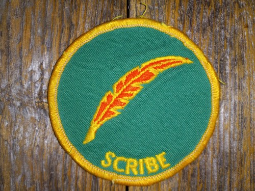 Scribe patch boy scouts - scribe,