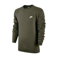 Nike Sweatshirt Mens Crew Top Jumper Fleece Hoody Sport Top Sweatshirt Green