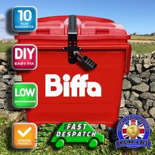 Biffa Euro Industrial Wheelie Bin Lid Strap Lock-Easily Fitted/Remove - KEYLESS