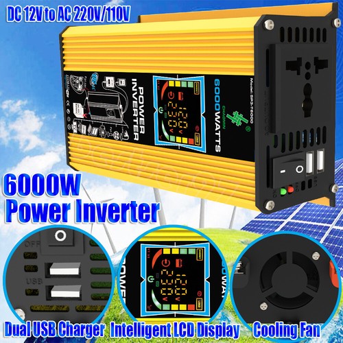 6000w lcd car power inverter - lcd,