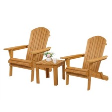 2Pcs Wooden Reclining