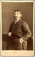 CDV AYLESBURY MAN BY MR & MRS PAYNE ANTIQUE PHOTO VICTORIAN MOUSTACHE HAIR SMART