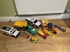 Toy Trucks & Cement Mixers Bundle & Large Police And Ambulance & Bus 20 In Total