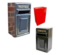 Rolson Wall Mounting Cast Iron Post Box Postal Box Black British Mailbox
