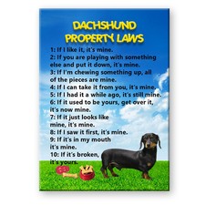 DACHSHUND Property Laws FRIDGE