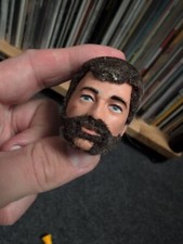 VINTAGE ACTION MAN HEAD, 1970S BEARDED ORIGINAL SPARE