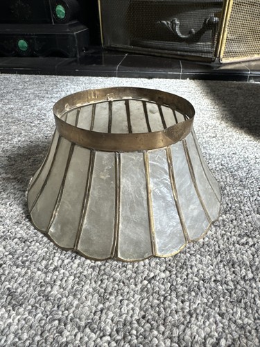 Vintage capiz lamp - lamp, crown