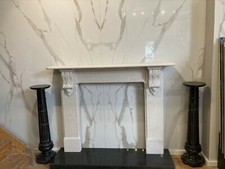 Victorian Carved corbel in Moleanos Limestone fire surround(only)155wx115hcm