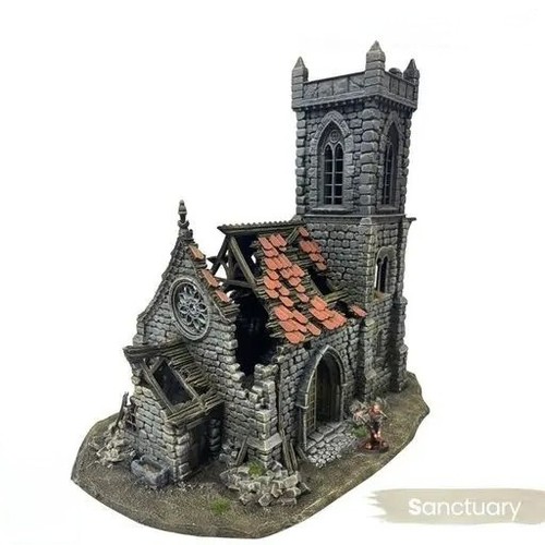 Model church ruin - church,
