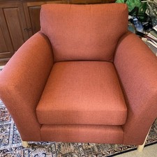 Ercol Avanti Chair Clear Ash Finish & Rust W103cm D103CM H101CM SH52CM RRP £1570