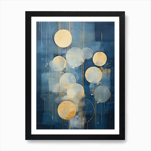 Circles blue and - in, gold