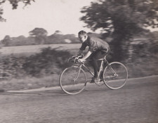 1930s RPPC Photo Cyclist