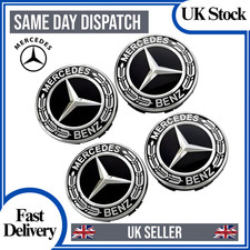 4 x Black Mercedes Benz 75mm