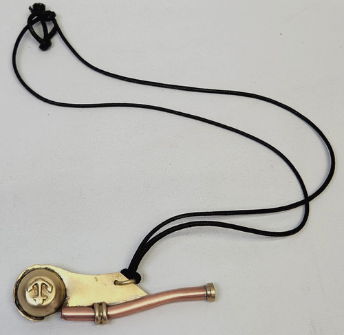 Vintage copper metal boatswain - copper/metal,