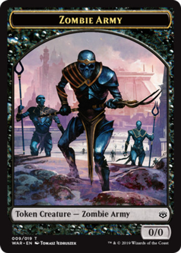Zombie army token war of - army, (009)