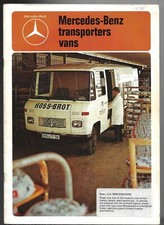 Mercedes-Benz Transporter Vans 1977-78 UK Market Brochure L407D L409 L508D L608D