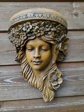 beautiful lady garden wall planter plaque in aged cotswolds reconstituted stone