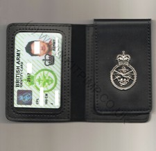 British Army MOD90 ID Identity Card Leather Wallet Holder Military UK RAF NAVY
