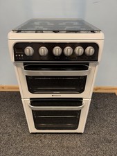 Hotpoint HUG52 50cm Double Oven Gas Cooker- White 4870