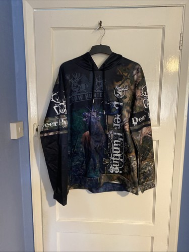 Mens printed hoodie - printed, deer