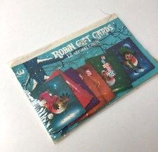 Vintage Gift Tags 1970s Pack of 12 Strung Robin Theme