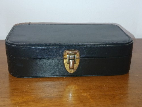 Vintage mens black - , leather