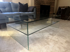 glass coffee table living room