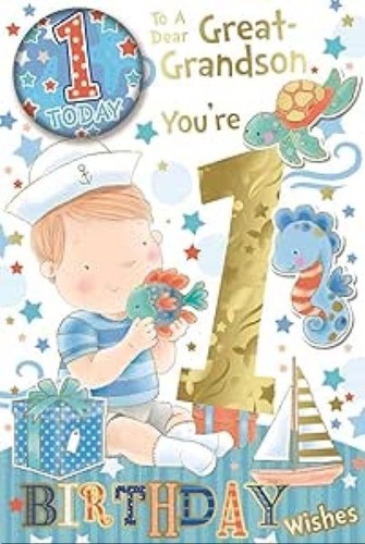 Great grandson 1st birthday - great,
