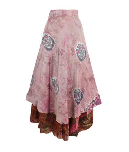 Long sari silk wrap - sari, skirt