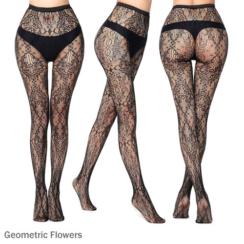 Womens black patterned - womens, fishnet