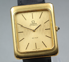 Vintage "N MINT" OMEGA DeVille Cal.711 Automatic Tank Shape Men's Watch From JPN