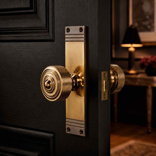 Reeded aged solid brass - reeded,